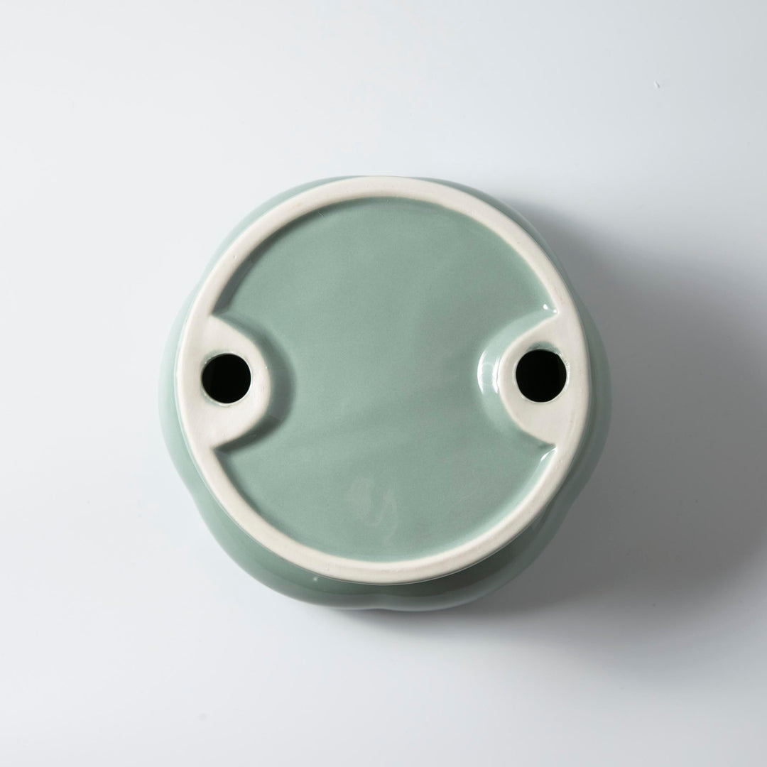 頸椎保護 セラミック フラワーフードボウル ショート 180ml 緑色犬猫用フードボウル5
