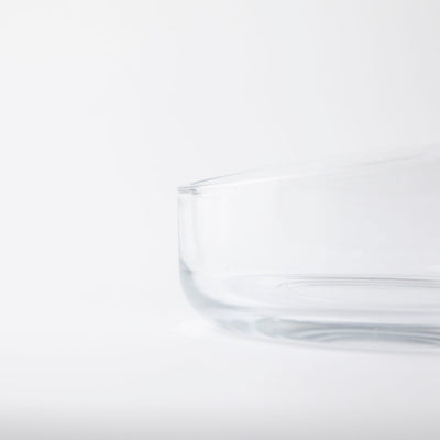 食べこぼし防止 ガラスのダブルフードボウル
