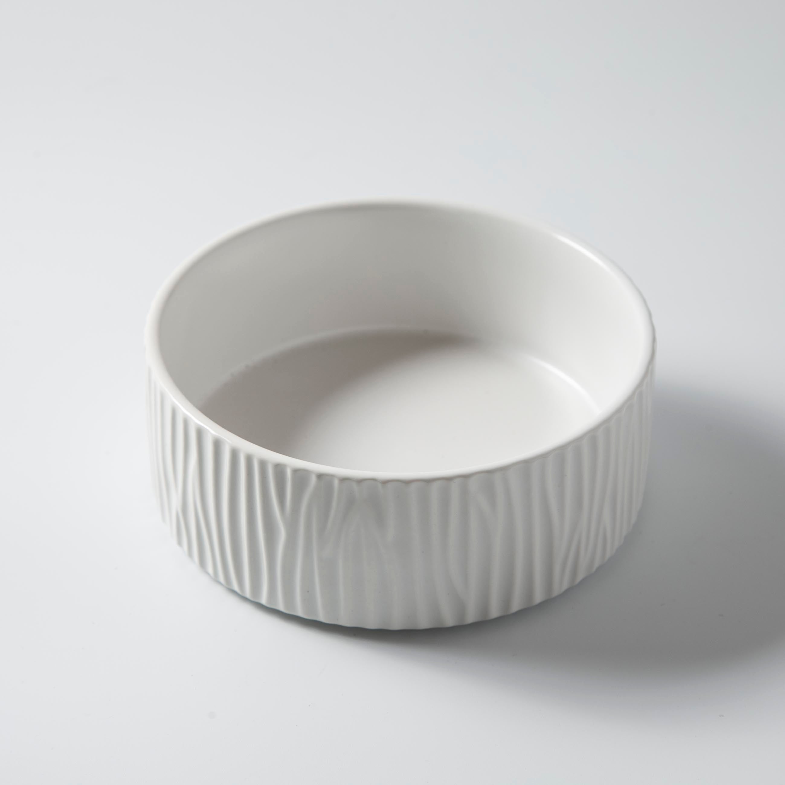 陶器と竹木の頸椎保護フードボウル｜おしゃれな犬猫用食器通販Dr.pettle