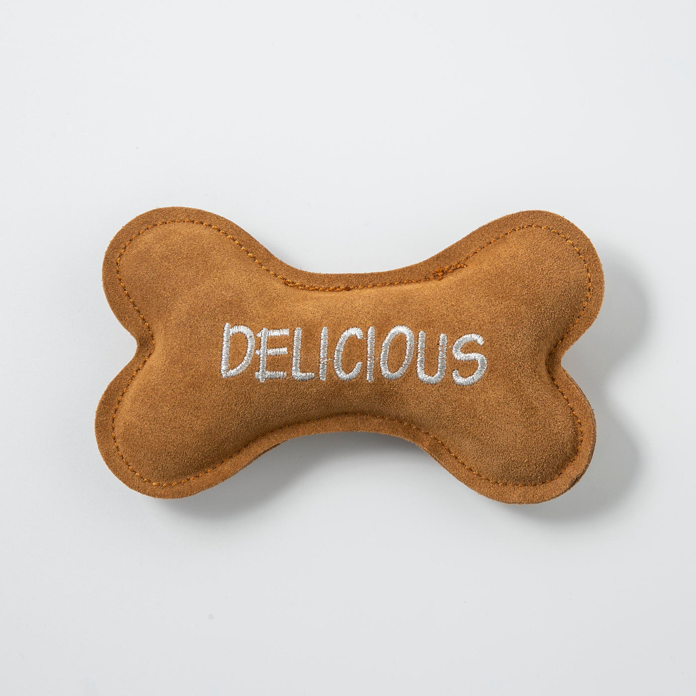 スウェードレザービックボーン 犬用おもちゃ茶色3